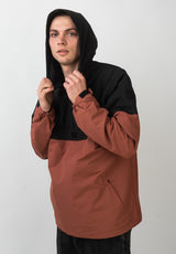 Winter Windbreaker black-redbrown Rueckenansicht