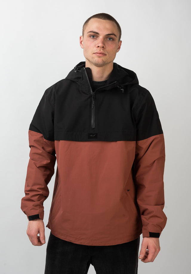 Winter Windbreaker black-redbrown Vorderansicht