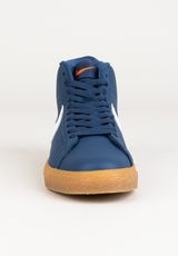 Zoom Blazer Mid navy-white-navy-gumlightbrown Rueckenansicht