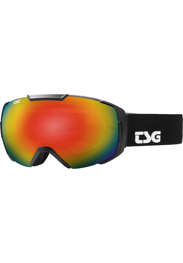 Goggle One solid black- rainbow chrome Vorderansicht