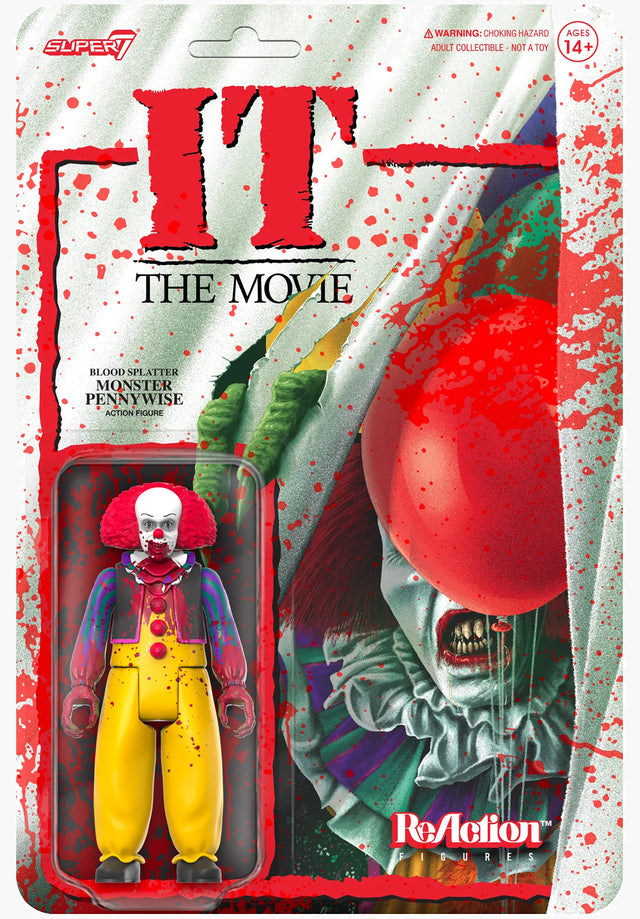 IT ReAction Figure - Pennywise Monster (Blood Splatter) multicolored Vorderansicht